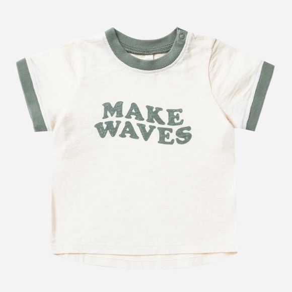 Rylee + Cru Make Waves Ringer Tee Size 10/12 - Picture 1 of 12